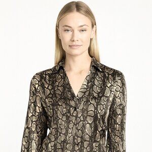 🐍 Violet & Claire Snake Print Blouse – Size Large 🐍‎